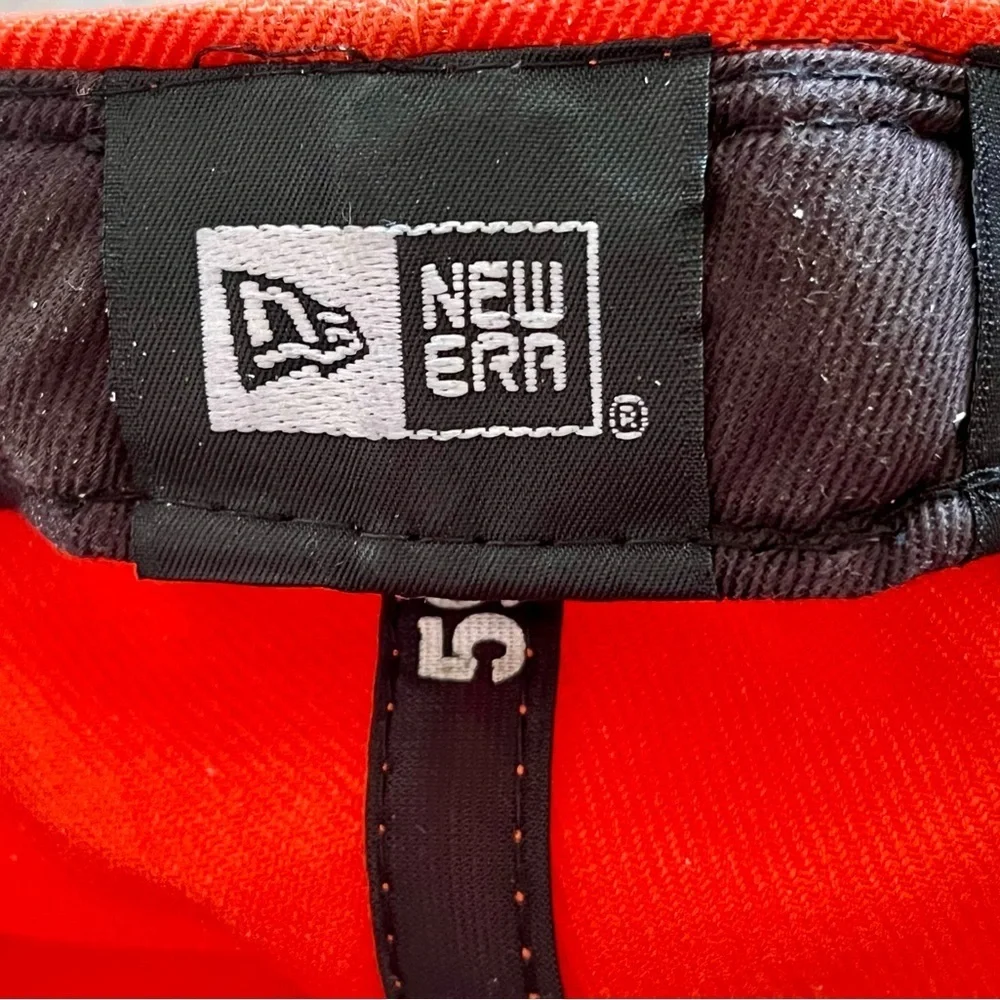 New Era Bright Orange Cap with Green Logo